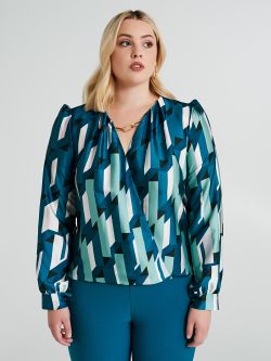 Blusa Curvy con stampa geometrica  Rinascimento