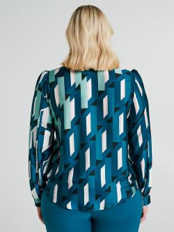 Blusa Curvy con stampa geometrica  Rinascimento