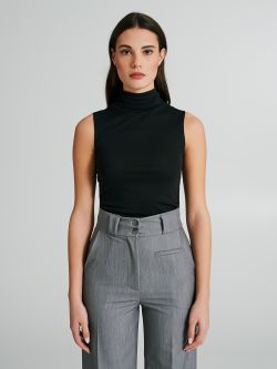 100% ECOVERO® viscose sleeveless turtleneck top  Rinascimento