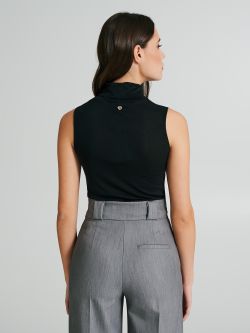 100% ECOVERO® viscose sleeveless turtleneck top  Rinascimento