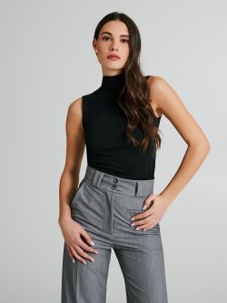 100% ECOVERO® viscose sleeveless turtleneck top  Rinascimento