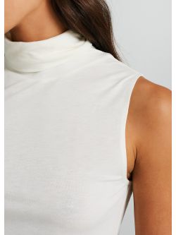 100% ECOVERO® viscose sleeveless turtleneck top  Rinascimento