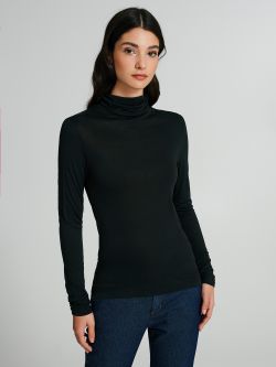 100% ECOVERO® viscose turtleneck top  Rinascimento