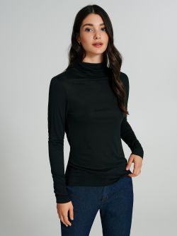 100% ECOVERO® viscose turtleneck top  Rinascimento
