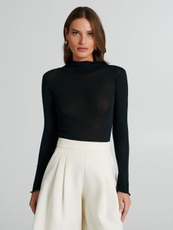 Cashmere-blend turtleneck knitted top  Rinascimento