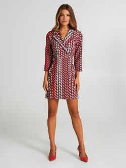 Geometric-print jacket dress  Rinascimento