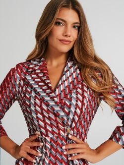 Geometric-print jacket dress  Rinascimento