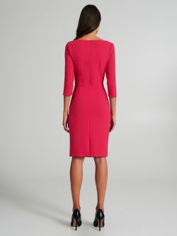 Scuba crepe sheath dress with rose  Rinascimento
