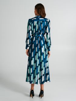 Chemise dress with a geometric print  Rinascimento