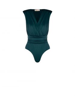 Shiny knit crossover bodysuit  Rinascimento