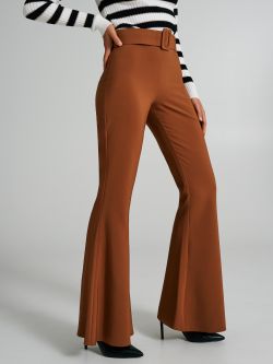 Flared trousers with belt   Rinascimento