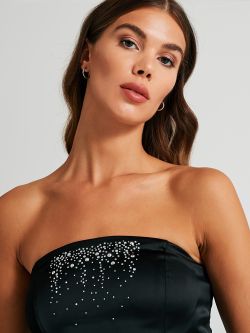 Top sfiancato con strass  Rinascimento