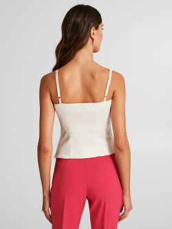 Top sfiancato con strass  Rinascimento