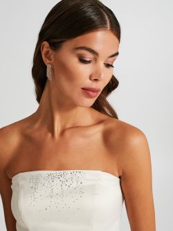Top sfiancato con strass  Rinascimento
