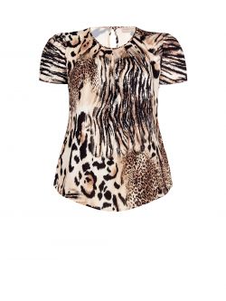 Curvy animal-print blouse  Rinascimento