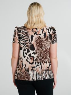 Curvy animal-print blouse  Rinascimento