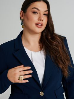 Curvy scuba crepe jacket  Rinascimento