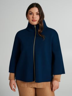 Curvy jacket in soft neoprene  Rinascimento