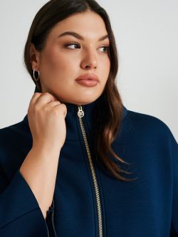 Curvy jacket in soft neoprene  Rinascimento