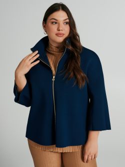 Curvy jacket in soft neoprene  Rinascimento