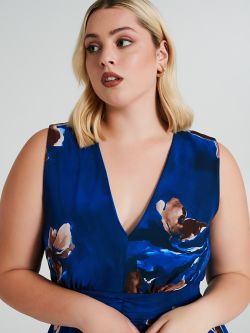 Robe curvy coupe empire avec motif à fleurs  Rinascimento