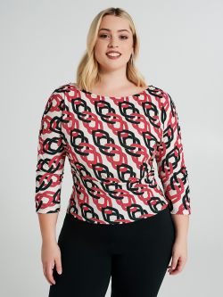 Curvy chain-print blouse  Rinascimento