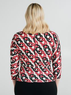 Curvy chain-print blouse   Rinascimento