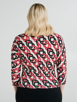 Curvy chain-print blouse  Rinascimento