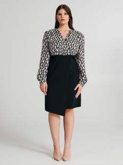 Abito tubino Curvy motivo geometrico   Rinascimento