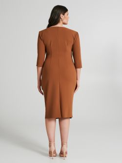 Curvy sheath dress with gathered detail  Rinascimento