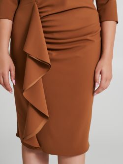 Curvy sheath dress with gathered detail  Rinascimento