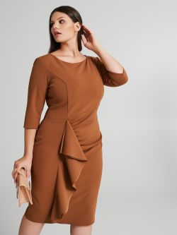 Curvy sheath dress with gathered detail  Rinascimento