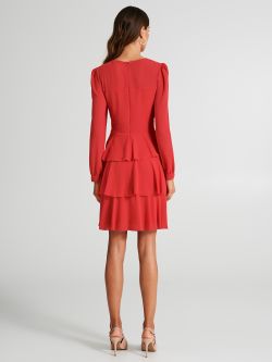 Kleid aus Georgette mit Volants  Rinascimento