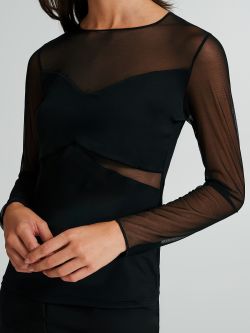 Elastisches T-Shirt mit Tülleinsätzen  Rinascimento