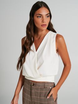 Crossover cowl-neck top  Rinascimento