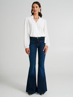 Jeans a zampa lavaggio scuro  Rinascimento