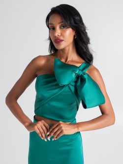One-shoulder top with bow   Rinascimento