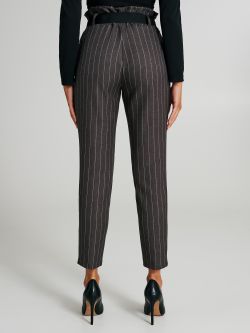 Pinstripe carrot-fit trousers  Rinascimento