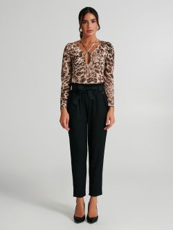 Pantaloni a carota in poliviscosa  Rinascimento