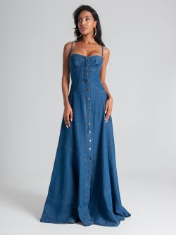 Vestito on sale lungo denim