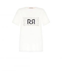T-shirt with logo and rhinestones  Rinascimento