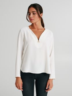 Boxy blouse with zip   Rinascimento