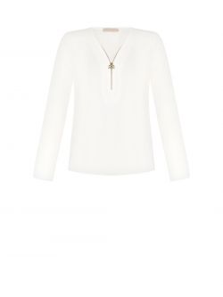 Boxy blouse with zip   Rinascimento