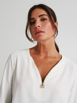 Boxy blouse with zip   Rinascimento