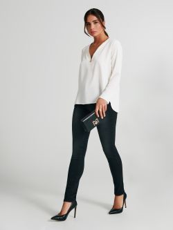 Boxy blouse with zip   Rinascimento