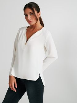 Boxy blouse with zip   Rinascimento
