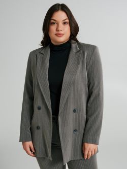 Oversized Curvy pinstripe jacket  Rinascimento