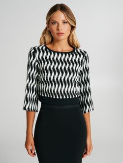 Maglia corta con stampa geometrica  Rinascimento