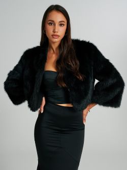 Cropped faux fur coat  Rinascimento