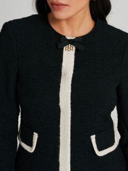 Petite veste en tweed avec coutures contrastées  Rinascimento